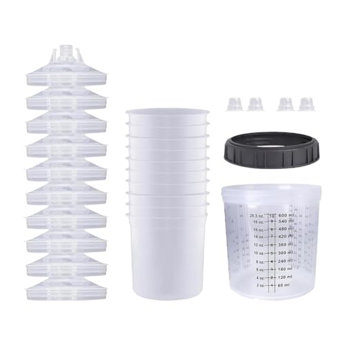 Ujjdwiurgh Farbmischbeh?lter, Farbspr¨¹hbecher-Einlagen, Auto-Farbspr¨¹hset, Verwendung f¨¹r Farbe, Harz, Epoxid, Kunst, 160 Ml Ujjdwiurgh Farbmischbeh?lter, Farbspr¨¹hbecher-Einlagen, Auto-Farbspr¨¹hset, Verwendung f¨¹r Farbe, Harz, Epoxid, Kunst, 160 Ml von Ujjdwiurgh