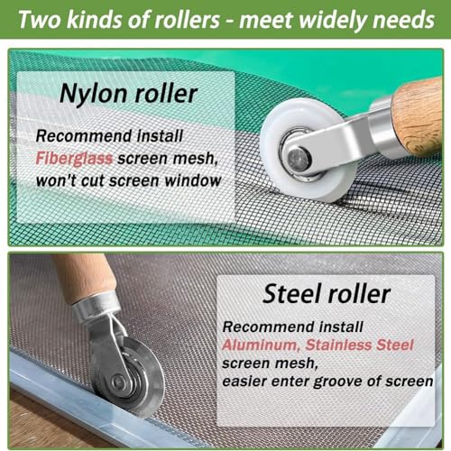Ujjdwiurgh Fliegengitter-Roller-Werkzeug, Fliegengitter-Spline-Werkzeug, Spline-Roller, Fliegengittert¨¹r-Reparaturset zum Anbringen Von T¨¹r- und Fenstergittern. Einfache Installation, Einfach zu von Ujjdwiurgh