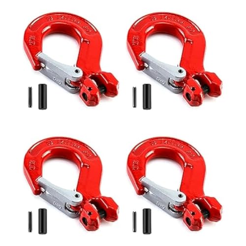 Ujjdwiurgh Gabelkopfhaken mit Riegel, 4er-Pack, 5/16, 2470 Pfund Belastungsgrenze, Legierter Stahl der G¨¹teklasse 80, Langlebig, Einfache Installation von Ujjdwiurgh