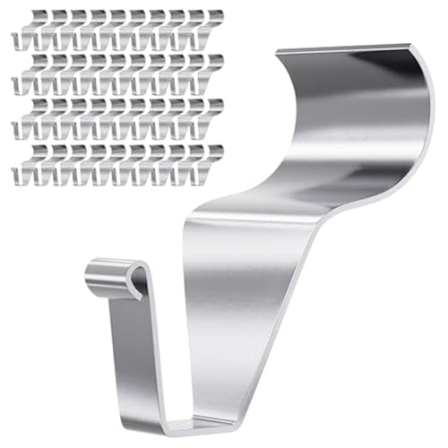 Ujjdwiurgh Hakenaufh?nger f¨¹r Vinylverkleidungen, 40er-Pack Edelstahl-Verkleidungshaken Ohne Loch, Aufh?nger f¨¹r Verkleidungen zum Aufh?ngen auf der Terrasse von Ujjdwiurgh