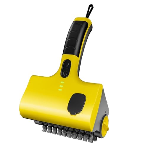 Ujjdwiurgh Kabellose Elektrische Grill-Reinigungsb¨¹rste, Haushalts-/K¨¹chenfliesen-Reinigungsb¨¹rste mit Austauschbaren B¨¹rstenk?pfen von Ujjdwiurgh