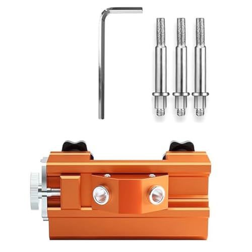 Ujjdwiurgh Kettens?gensch?rfer, Schnelles Kettens?gen-Sch?rfset, Tragbares Kettens?gensch?rferwerkzeug mit Handkurbel, 3 Schleifsteine, Langlebig, Einfach zu Verwenden von Ujjdwiurgh