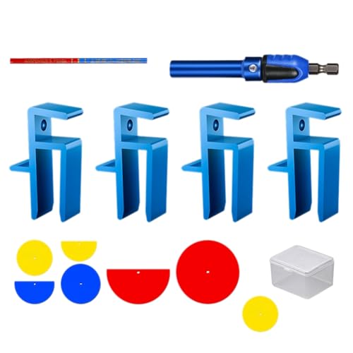 Ujjdwiurgh Kleiderschrank-Schlie?brett-Clip, Holzbearbeitung, 16¨C18 Mm, Vorrichtungen, Zimmerei, Schlie?en, Festes Klemmwerkzeug, Blau, 1 Set von Ujjdwiurgh
