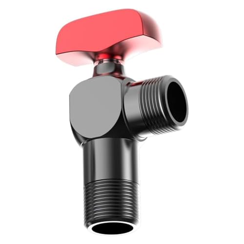 Ujjdwiurgh Kugelhahn 1/2 Kugelhahn, Kugelkern, Vollst?ndig ?ffnetes Eckventil mit Durchfluss, Kugelhahn Zur Steuerung Von Warm- und Kaltwasser, Rot von Ujjdwiurgh