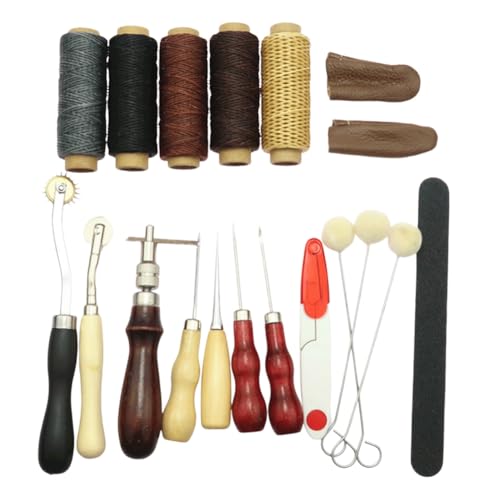 Ujjdwiurgh Leder-Handwerkswerkzeug-Set, Ahlen-N?hwerkzeug-Set, Lederverarbeitungszubeh?r f¨¹r Sofa, Schuhe, Bastelarbeiten f¨¹r Anf?nger im Polsterbereich, Einfache Installation Ujjdwiurgh Leder-Handwerkswerkzeug-Set, Ahlen-N?hwerkzeug-Set, Lederverarbeitungszubeh?r f¨¹r Sofa, Schuhe, Bastelarbeiten f¨¹r Anf?nger im Polsterbereich, Einfache Installation von Ujjdwiurgh