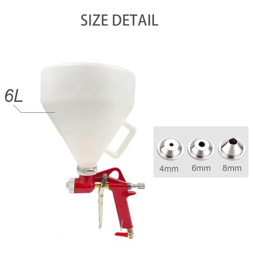 Ujjdwiurgh Luftstruktur-SPR¨¹hger?t, 1,58 Gallonen Trockenbau-Wandanstrich-SPR¨¹hger?t mit 3 D¨¹Sen (4,0 Mm/6,0 Mm/8,0 Mm) f¨¹r Stuck-Lehm-W?nde, Langlebig von Ujjdwiurgh