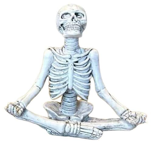 Ujjdwiurgh Meditierender Skelett-Blumentopf, Totenkopf-Pflanztopf, Halloween, Dekorative Garten-Blumentopf-Skulptur, B Ujjdwiurgh Meditierender Skelett-Blumentopf, Totenkopf-Pflanztopf, Halloween, Dekorative Garten-Blumentopf-Skulptur, B von Ujjdwiurgh