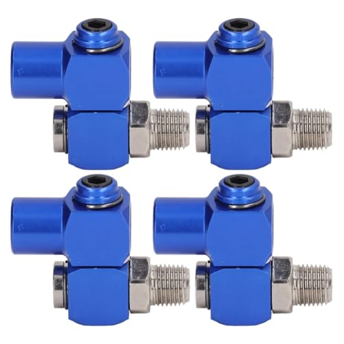 Ujjdwiurgh Neuer Schwenkbarer 1/4-NPT-Luftschlauchanschluss, 360¡ã Drehbarer Pneumatischer Werkzeugadapter, 150 PSI (4 St¨¹ck) von Ujjdwiurgh