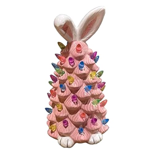 Ujjdwiurgh Osterhasenornamente Rosa Harzhasenbaumfiguren Hasenhandwerk Harzornamente Osterpartydekoration Harz von Ujjdwiurgh