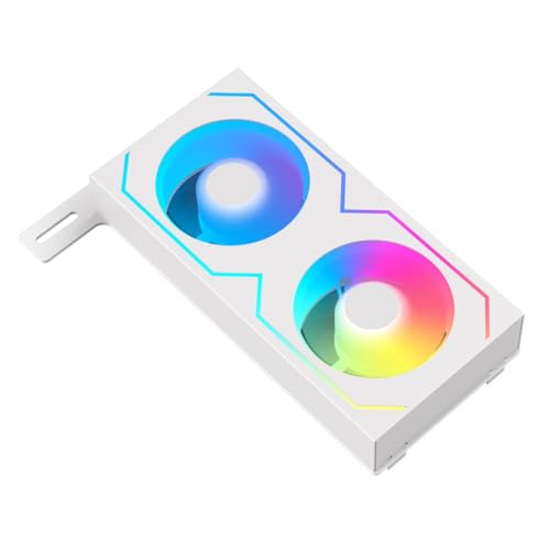 Ujjdwiurgh PC-Speicherk¨¹hler 4Pin PWM/5V 3Pin ARGB mit 2 L¨¹ftern RAM-K¨¹hler K¨¹hlk?rper f¨¹r DDR4 DDR5 RAM-K¨¹hler von Ujjdwiurgh