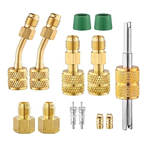 Ujjdwiurgh R410A-Mini-Split-Adapter, Ersatzteile, R410A-Vakuumanschluss-Anschluss mit 5/16-Buchse auf 1/4-Stecker f¨¹r HVAC-System von Ujjdwiurgh
