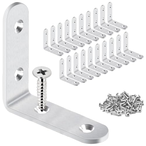 Ujjdwiurgh Rechter Winkelhalter mit Schraubverbindungswinkelhalter f¨¹r Holztisch, Schminktisch, 20 St¨¹ck von Ujjdwiurgh
