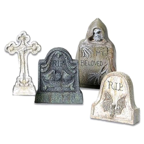 Ujjdwiurgh Resin Grabsteine Ornament-Set Village Collections Grabsteinfigur-Set in Mehreren Größen, Multicolor Ujjdwiurgh Resin Grabsteine Ornament-Set Village Collections Grabsteinfigur-Set in Mehreren Größen, Multicolor von Ujjdwiurgh