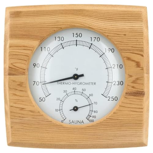Ujjdwiurgh Sauna-Hygrothermograph Aus, Sauna-Thermometer und Hygrometer, Messung der Luftfeuchtigkeit und Temperatur im Saunaraum, Einfache Installation, Einfache Bedienung von Ujjdwiurgh