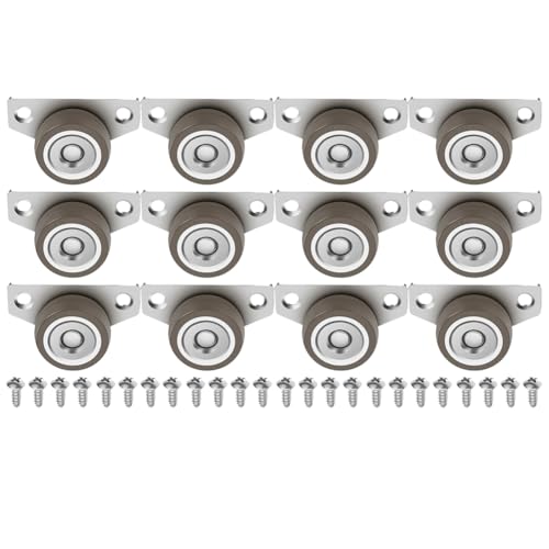 Ujjdwiurgh Schwenkbar Stille Stille Nicht-Schwirbel-M?bel-Zauberer- 12 Pcs 1,25 Kleine Seitenmontage Low-Profile-Rollen f¨¹r Schubladen Ujjdwiurgh Schwenkbar Stille Stille Nicht-Schwirbel-M?bel-Zauberer- 12 Pcs 1,25 Kleine Seitenmontage Low-Profile-Rollen f¨¹r Schubladen von Ujjdwiurgh