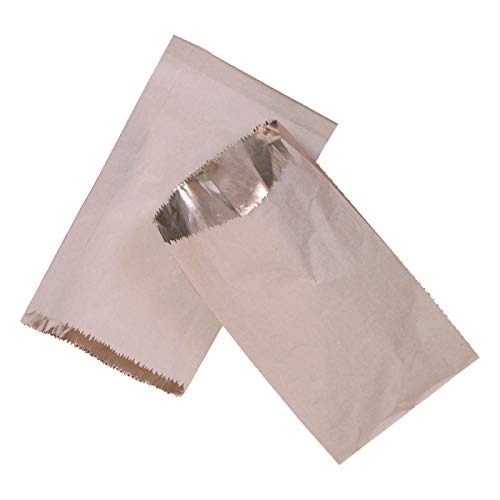 Uk Store 247 Tasche für heiße Lebensmittel/heißes Hühnchen, mit Folie gefüttert, geripptes Papier, 17,8 x 22,9 x 30,5 cm 7 x 9 x 12'' White in Side Silver Uk Store 247 Tasche für heiße Lebensmittel/heißes Hühnchen, mit Folie gefüttert, geripptes Papier, 17,8 x 22,9 x 30,5 cm 7 x 9 x 12'' White in Side Silver von Uk Store 247