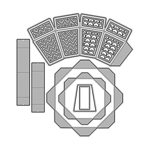 Metall-Stanzformen, 3D-Blumen-Organizer-Box, Dekor-Stanzformen für Karten, Papierherstellung, Scrapbooking und geätzte Stanzformen, Basteln, Geschenkbox, Metall-Stanzformen und Stempel für von Ukbzxcmws