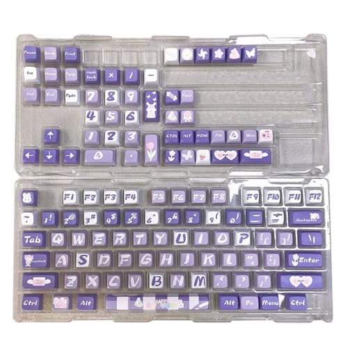 Ukbzxcmws 126-Tasten Tastenkappe Vervollständigt Den Satz Hortensien Kaninchen Farbsublimation Für Mechanische Tastaturen von Ukbzxcmws