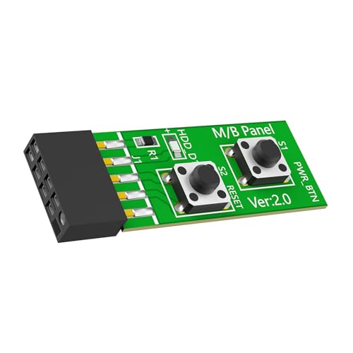 Ukbzxcmws 2x5Pin Zum Zurücksetzen Der Taste + Netzschalter Schaltplatinenadapter Mit LED Anzeigen Für Desktop PC Für WIN7/10/11 von Ukbzxcmws