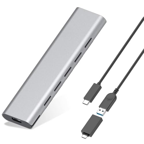 Ukbzxcmws Für NVMe SSD USB Rollenmaschinenlinie Typc Konverter Fall Aluminium Gehäuse Unterstützung UASP NVME Größe SSD 2230/2242/2260/2280 2 Erweitern Speicher von Ukbzxcmws