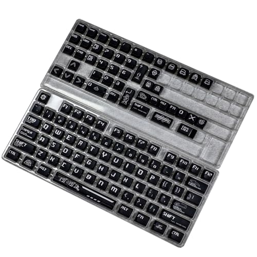 Ukbzxcmws Tastenkappen Set 122KeysHeat Sublimierte Schwarze Chevalier Muster Tastenkappen Für Mechanische Tastaturen Mit Hintergrundbeleuchtung von Ukbzxcmws