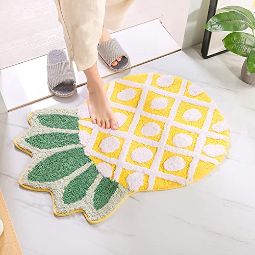 UKELER Badteppich für Kinder, rutschfest, saugfähig, Badezimmerteppich, dekorative Küchenmatte, Cartoon-Ananas, Teppiche für Kinderzimmer, Spielzimmer, Kinderzimmer, Dekoration, 80 x 50 cm UKELER Badteppich für Kinder, rutschfest, saugfähig, Badezimmerteppich, dekorative Küchenmatte, Cartoon-Ananas, Teppiche für Kinderzimmer, Spielzimmer, Kinderzimmer, Dekoration, 80 x 50 cm von Ukeler