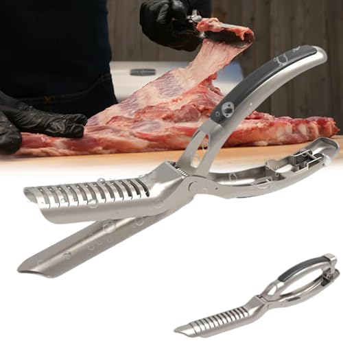 Rib Prep Tool,Rib prep Edelstahl rippenmembran,Rib prep pro, Stainless Steel Rib Membrane Removal Tool kit,BBQ Rib Skinner Tool,BBQ-rippchen-vorbereitungswerkzeug,Kitchen/Grill Gadget Kit-1pcs von Ukisisi