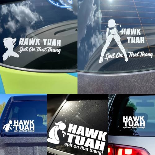 Ukisisi Hawk Tuah Aufkleber,Hawk Tuah Sticker,spit On That Thang Laptop-Aufkleber,Hawk Tush Lustige -Aufkleber,Hawk Tuah-Aufkleber,Hochwertiger Vinyl-Aufkleber Für Auto Autofenster Stoßstange Laptop von Ukisisi