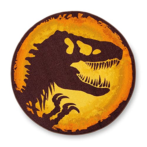 Jurassic World Teppich mit Logo, rund, 99 cm von Ukonic