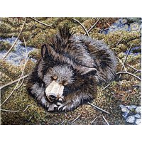 Marmor Mosaik Bär, Wandkunst Carl Brenders Gemälde Wohnkultur Gerahmtes Tiermosaik, Tierkunst Marmor Mosaik Bär, Wandkunst Carl Brenders Gemälde Wohnkultur Gerahmtes Tiermosaik, Tierkunst von UkrainianGems