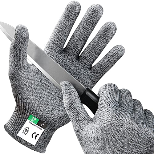 Uktunu® Schnittschutz Handschuhe Schnittfeste Handschuhe Extra Starker Level 5 Schutz, EN-388 Zertifiziert, Lebensmittelecht - für Küche Garten oder Beruf - Perfekte Passform - 1 Paar/Größe XL von Uktunu