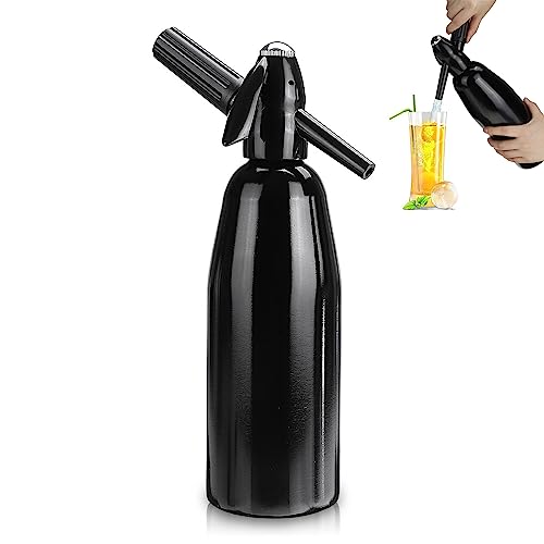 Sprudelwasserbereiter, 1 l Soda-Siphon, Aluminium-Sodastream-Soda-Maker für Zuhause, tragbarer Wasserbereiter für Sodawasser, Cocktails oder Sodawasser, Verwendung von 8 Gramm CO2-Kartuschen (nicht im Sprudelwasserbereiter, 1 l Soda-Siphon, Aluminium-Sodastream-Soda-Maker für Zuhause, tragbarer Wasserbereiter für Sodawasser, Cocktails oder Sodawasser, Verwendung von 8 Gramm CO2-Kartuschen (nicht im von Ulable