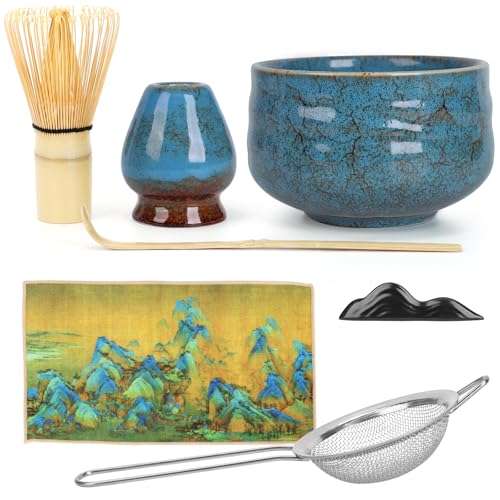 Ulable 7-teiliges Set Matcha-Schneebesen-Set,Schale Bambus-Matcha-Schneebesen,Tee-Set,Schneebesenhalter Ulable 7-teiliges Set Matcha-Schneebesen-Set,Schale Bambus-Matcha-Schneebesen,Tee-Set,Schneebesenhalter von Ulable