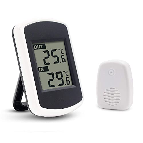 Ulable Digitales Funkthermometer für Innen- und Außentemperaturmessung, LCD, Umgebungstester von Ulable