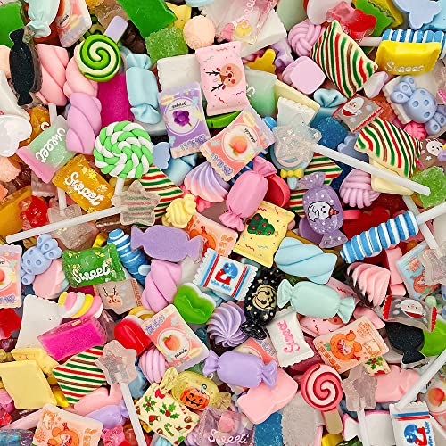 100 süße Schleim-Charms,Bastelarbeiten und Ornamente, Scrapbooking-Perlen, verschiedene Süßigkeiten, Obst, Kuchen, Harz, Weihnachtsgeschenke, Spalier, Harz-Ornament-Kit, Zubehör 100 süße Schleim-Charms,Bastelarbeiten und Ornamente, Scrapbooking-Perlen, verschiedene Süßigkeiten, Obst, Kuchen, Harz, Weihnachtsgeschenke, Spalier, Harz-Ornament-Kit, Zubehör von Ulalaza