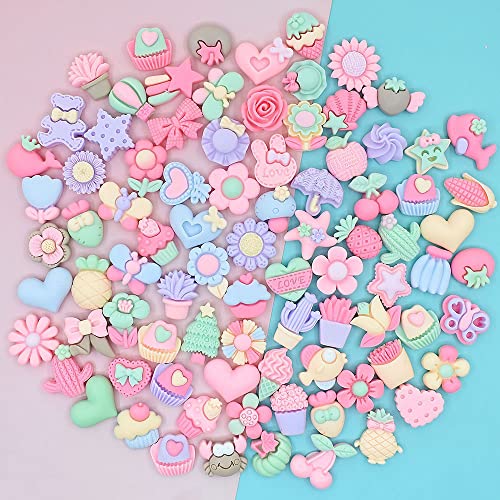 100 süße Schleim-Charms,Bastelarbeiten und Ornamente, Scrapbooking-Perlen, verschiedene Süßigkeiten, Obst, Kuchen, Harz, Weihnachtsgeschenke, Spalier, Harz-Ornament-Kit, Zubehör 100 süße Schleim-Charms,Bastelarbeiten und Ornamente, Scrapbooking-Perlen, verschiedene Süßigkeiten, Obst, Kuchen, Harz, Weihnachtsgeschenke, Spalier, Harz-Ornament-Kit, Zubehör von Ulalaza