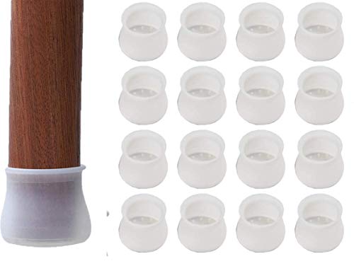 16 Stück Silikon Stuhl Beinkappen Bodenschutz Runde quadratische Möbel Fußabdeckungen von Ulalaza