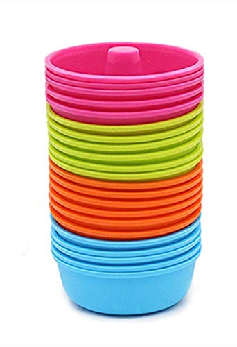 24PCS Silikon Backbecher Antihaft Cupcake Donuts Muffinformen Gebäck Liner Küchenbedarf von Ulalaza