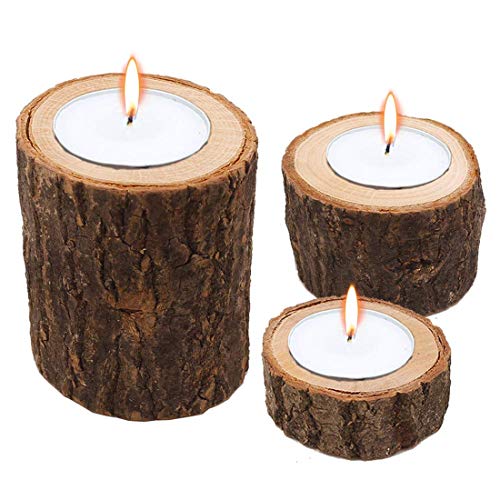 3Pcs Wooden Candle Holder Einfache Teelicht Chamberstick für rustikale Hochzeit Geburtstag Urlaub 3Pcs Wooden Candle Holder Einfache Teelicht Chamberstick für rustikale Hochzeit Geburtstag Urlaub von Ulalaza