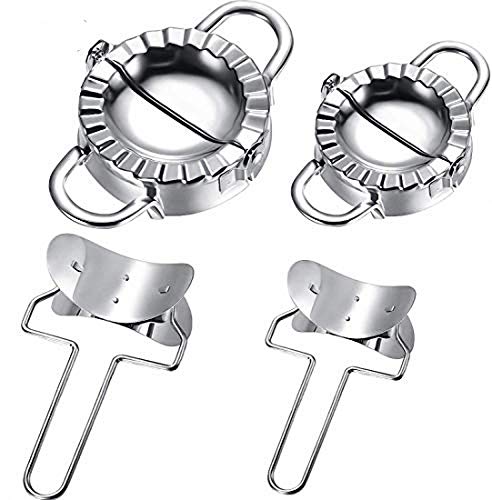 4 Stück Edelstahl Knödel Maker Wrapper Form Teig Ravioli Haut Press Cutter für die Küche zu Hause von Ulalaza