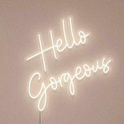 LED-Neonschild-Nachtlicht Hello Gorgeous für Zuhause, Schlafzimmer, Wohnzimmer, Bar, Kunst, Dekoration, Party, Hochzeit, Geburtstag, mit USB-Modulator, 5 V von Ulalaza