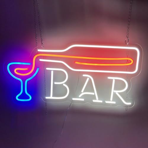 LED-Schild, Bar-Neonschilder, Getränke, LED-Leuchten, Tiki-Bar, Wanddekoration, Nachtlampen, Party-Dekoration, Licht, USB-Helligkeit einstellbar von Ulalaza