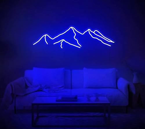 Ulalaza LED dekoratives Licht USB-Schnittstelle Berg Sonnenaufgang Sonnenuntergang LED Neonlicht Dekoration Home Art Wand Helligkeit einstellbar 42x24cm von Ulalaza