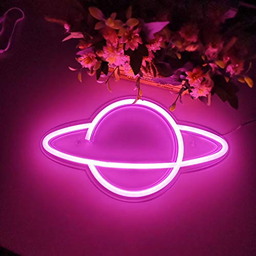 Ulalaza Neonlicht Zeichen LED Planet Nachtlichter USB-betrieben dekorative Festzelt Zeichen Bar Pub Store Club Garage Home Party Dekor von Ulalaza