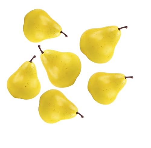 Ulalaza 6 Stück gefälschte Birne künstliche Früchte Modell lebensechte gelbe Birne Home House Küche Party Dekoration Schreibtisch Ornament Ulalaza 6 Stück gefälschte Birne künstliche Früchte Modell lebensechte gelbe Birne Home House Küche Party Dekoration Schreibtisch Ornament von Ulalaza