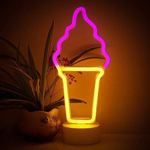 Ulalaza Neonlicht Zeichen LED EIS Nachtlichter USB-betrieben dekorative Festzelt Zeichen Bar Pub Store Club Garage Home Party Dekor von Ulalaza