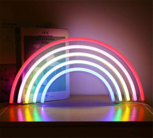 Ulalaza Neonlicht Zeichen LED Regenbogen Nachtlichter USB-betrieben dekorative Festzelt Zeichen Bar Pub Store Club Garage Home Party Dekor von Ulalaza