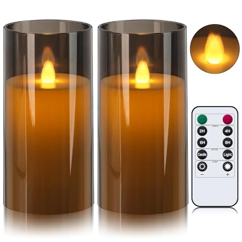 Ulanox LED Flammenlose Kerze mit Fernbedienung und Timer, 2er-Set elektrische kerzen deko von Ulanox