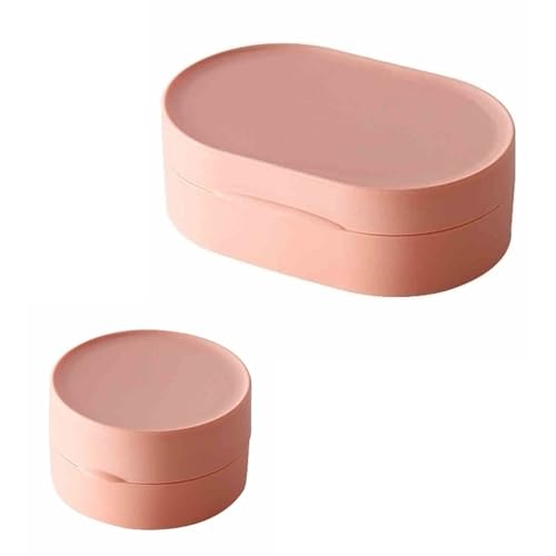 2 Stück Seifendose Reise Wasserdicht,Seifenbox Festes Shampoo Reise Seifendose,Wasserdicht Seifenschale mit Deckel,Seifenschachtel für Badezimmer Camping und Fitnessstudio(Rosa) von Ulawellor