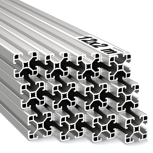 Ulber24- Aluprofil 40x40 Nut8 Typ I,12x2m=24m Aluminium- Konstruktion- Montage- System- 4040 Alu Schiene Stecksystem Vierkant Profil I-Typ Nut 8 Winkel Ulber24- Aluprofil 40x40 Nut8 Typ I,12x2m=24m Aluminium- Konstruktion- Montage- System- 4040 Alu Schiene Stecksystem Vierkant Profil I-Typ Nut 8 Winkel von Ulber24